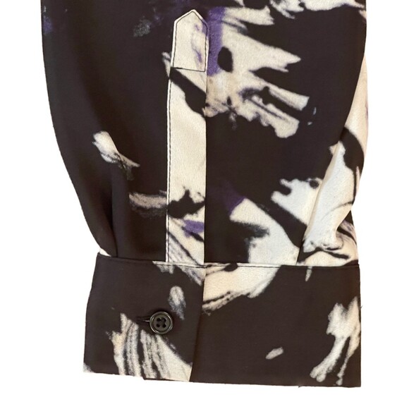 Simply Vera Vera Wang | NWT Petite Purple, Black, & White Button Down Top | PXL - Picture 7 of 9